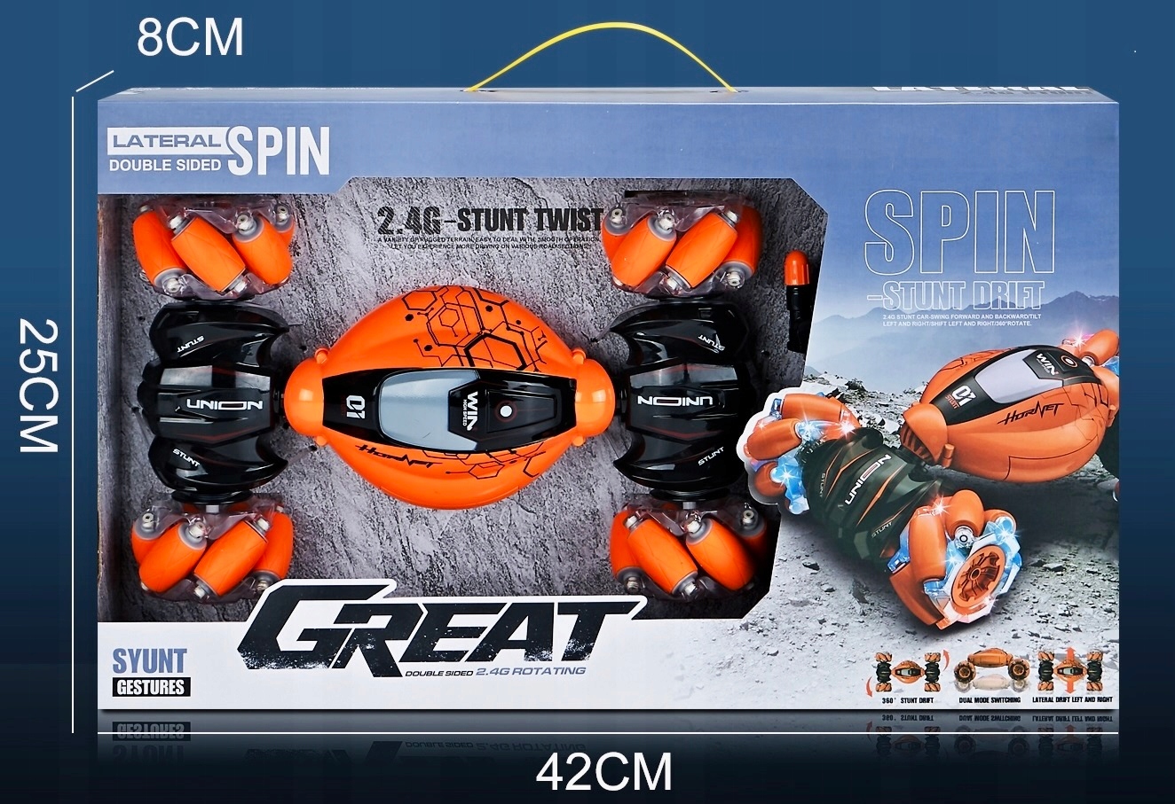 SAMOCHÓD ZDALNIE STEROWANY AUTO RC TWISTER 4X4 DRIFT 360° PILOT NA PREZENT
