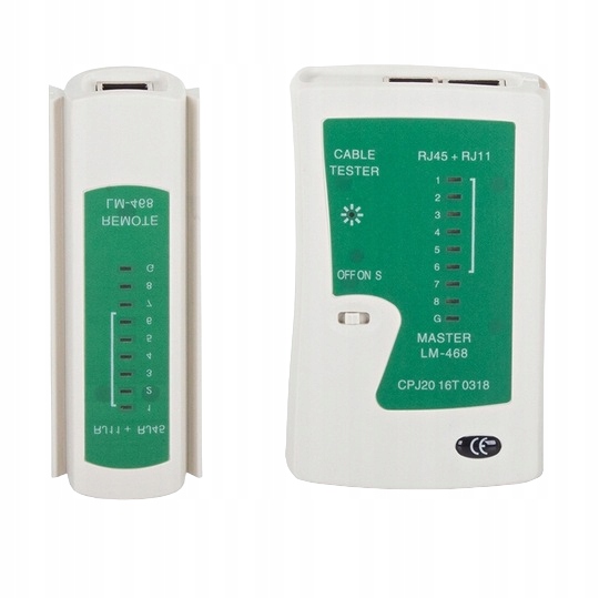 TESTER DO KABLI SIECIOWYCH SIECIOWY RJ45 RJ11 ETUI