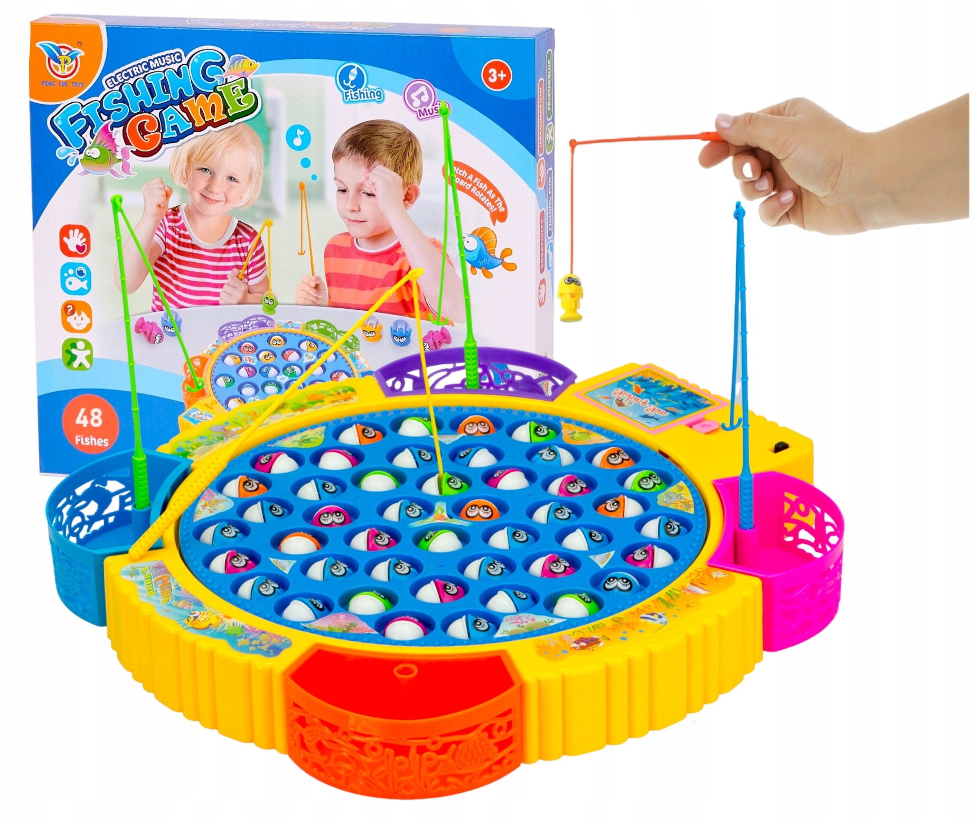 GRA ŁOWIENIE RYBEK ZRĘCZNOŚCIOWA RODZINNA 45 RYBKI WĘDKI