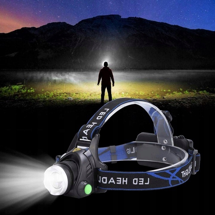 LATARKA CZOŁOWA CZOŁÓWKA LAMPKA LED Zoom 3 TRYBY