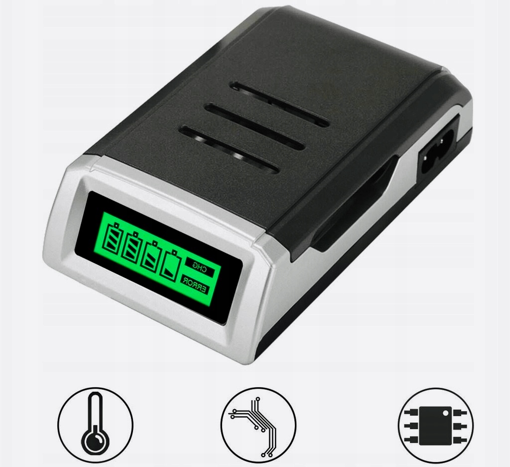 ŁADOWARKA AUTOMATYCZNA DO BATERII AKUMULATORÓW PALUSZKÓW WSKAŹNIK AAA i AA