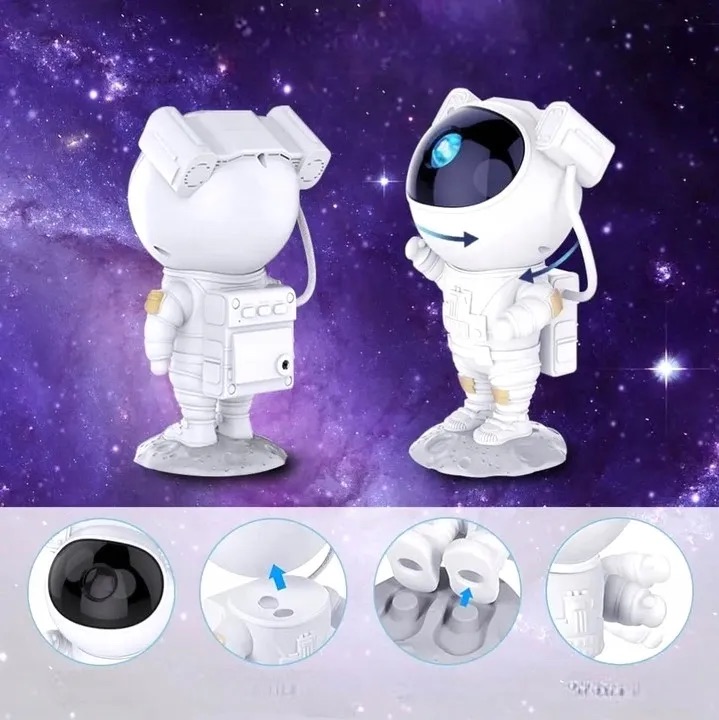 PROJEKTOR GWIAZD NIEBA LED LAMPKA NOCNA RZUTNIK DZIECI LASEROWY ASTRONAUTA