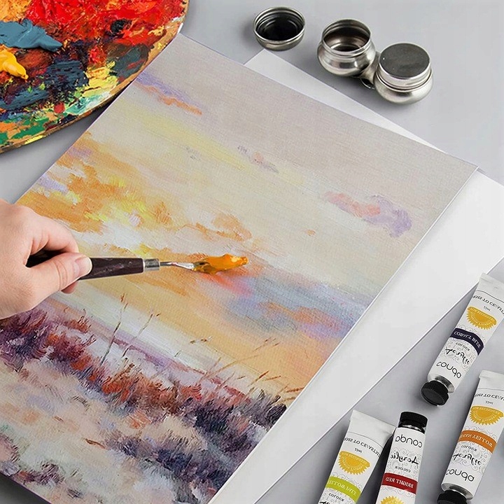 6x PŁÓTNO DO MALOWANIA PODOBRAZIE ZESTAW 24x30 CM