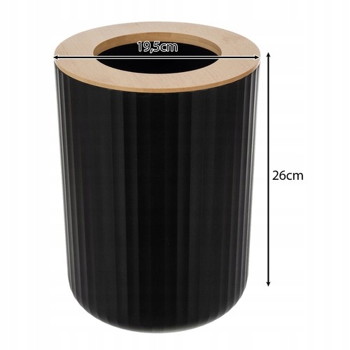 ZESTAW ŁAZIENKOWY 6 ELEMENTÓW CZARNY KOMPLET DO WC KOSZ DOZOWNIK SZCZOTKA