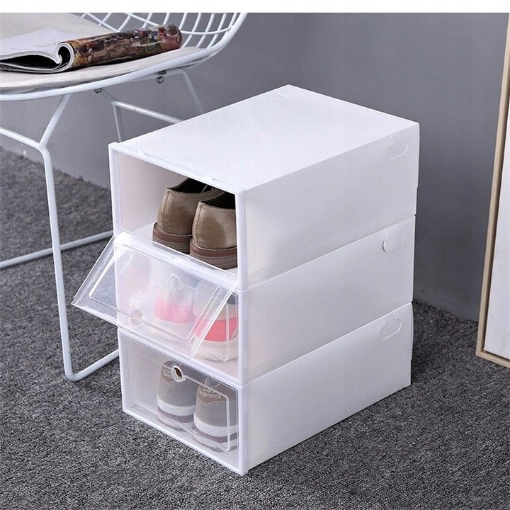 6x PUDEŁKO POJEMNIK NA BUTY OBUWIE ORGANIZER KLAPA SZAFKA MODUŁOWA REGAŁ