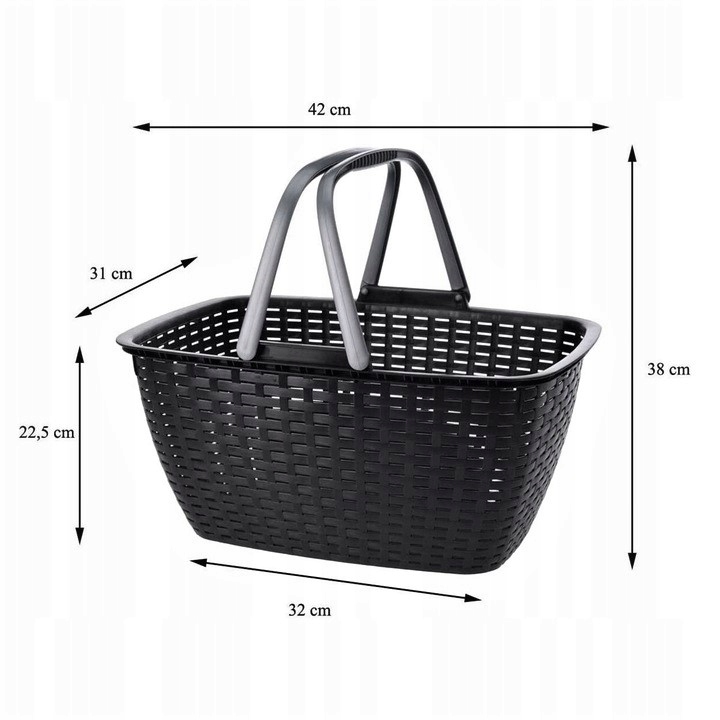 KOSZ KOSZYK NA ZAKUPY PIKNIK GRZYBY Z RĄCZKAMI