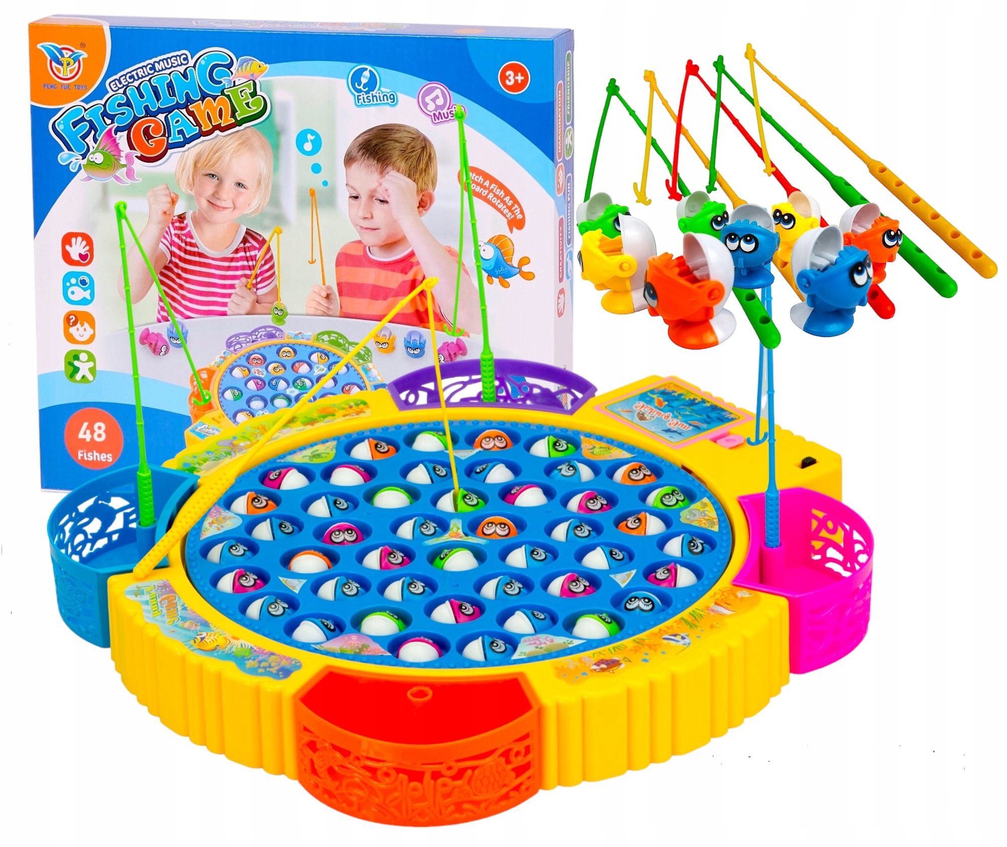 GRA ŁOWIENIE RYBEK ZRĘCZNOŚCIOWA RODZINNA 45 RYBKI WĘDKI