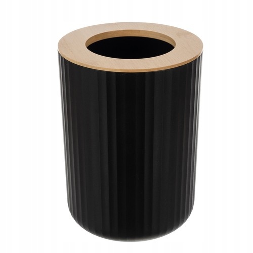 ZESTAW ŁAZIENKOWY 6 ELEMENTÓW CZARNY KOMPLET DO WC KOSZ DOZOWNIK SZCZOTKA