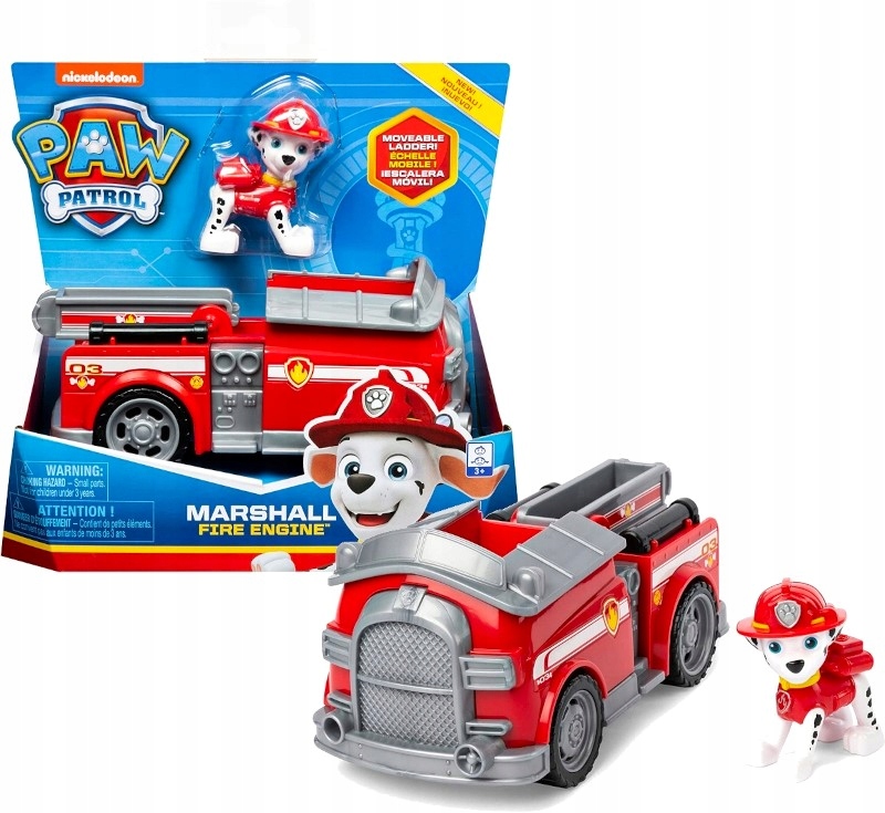 PSI PATROL FIGURKA MARSHALL POJAZD WÓZ STRAŻACKI DLA DZIECKA ZESTAW PREZENT