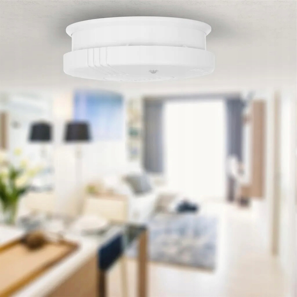 CZUJNIK DYMU SMARTWARES 85dB ALARM OPTYCZNY BATERIA TEST MONTAŻ SUFITOWY