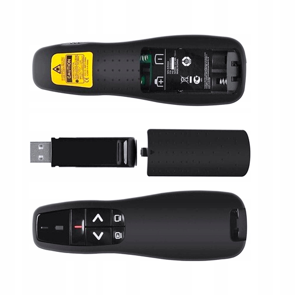 WSKAŹNIK PILOT SLAJDER DO PREZENTACJI PREZENTER LASEROWY CZARNY USB