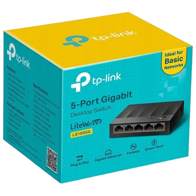 SWITCH SIEĆ TP-LINK LS1005G ENERGOOSZCZĘDNY GIGOWY