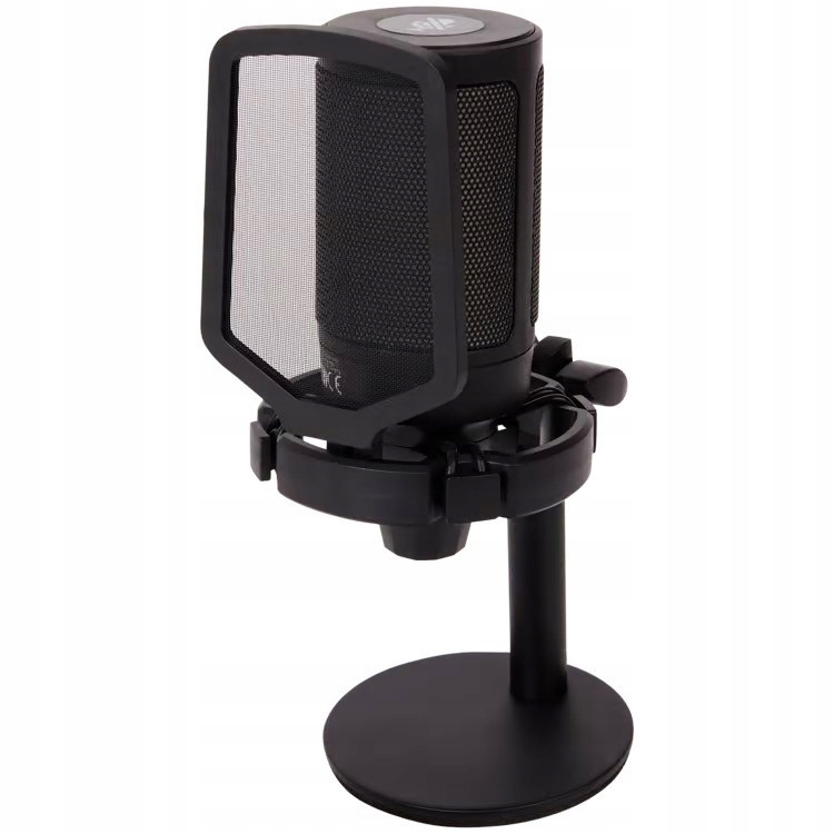 MIKROFON DO STREAMINGU ZE ŚWIATŁEM LED GAMINGOWY OBRACANY DO KOMPUTERA