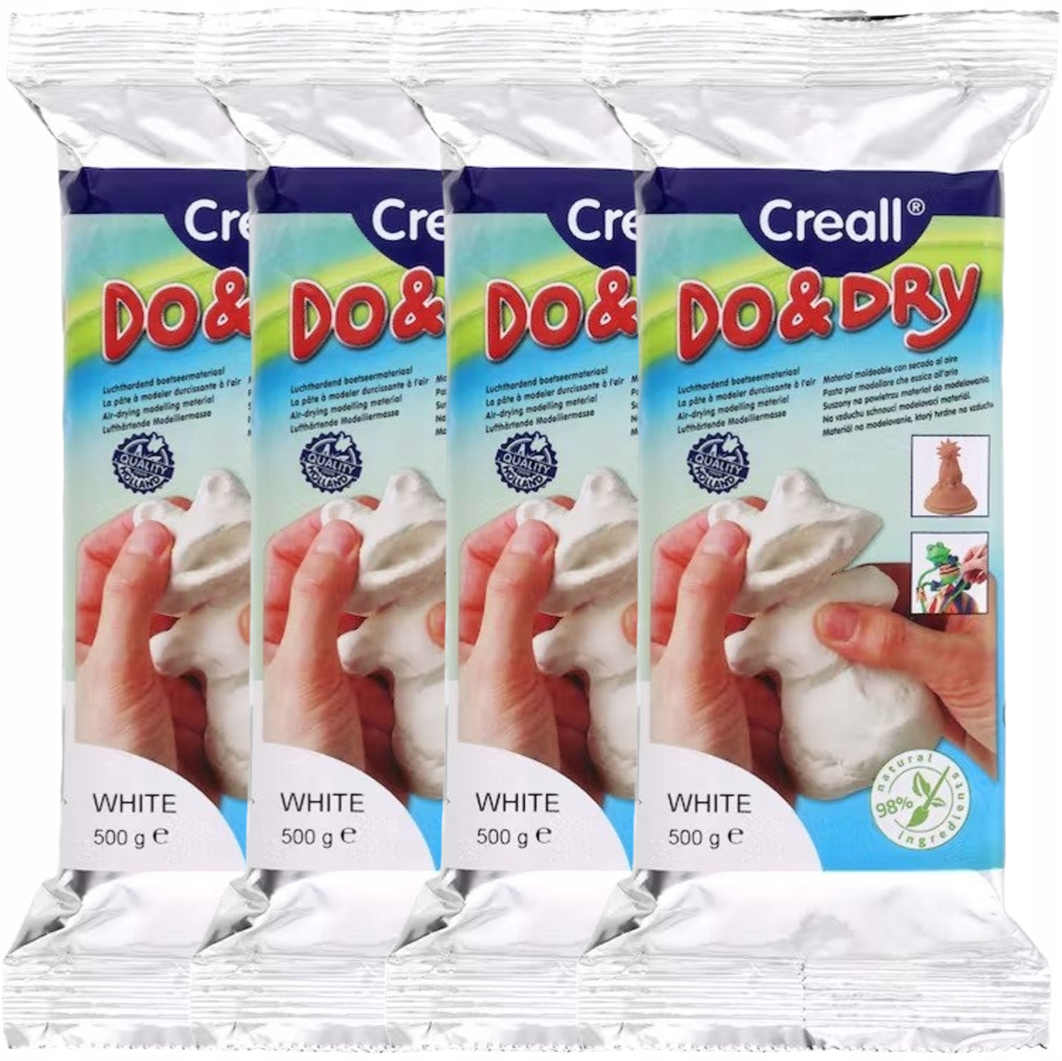 MODELINA MASA DO MODELOWANIA GLINA BIAŁA ZESTAW