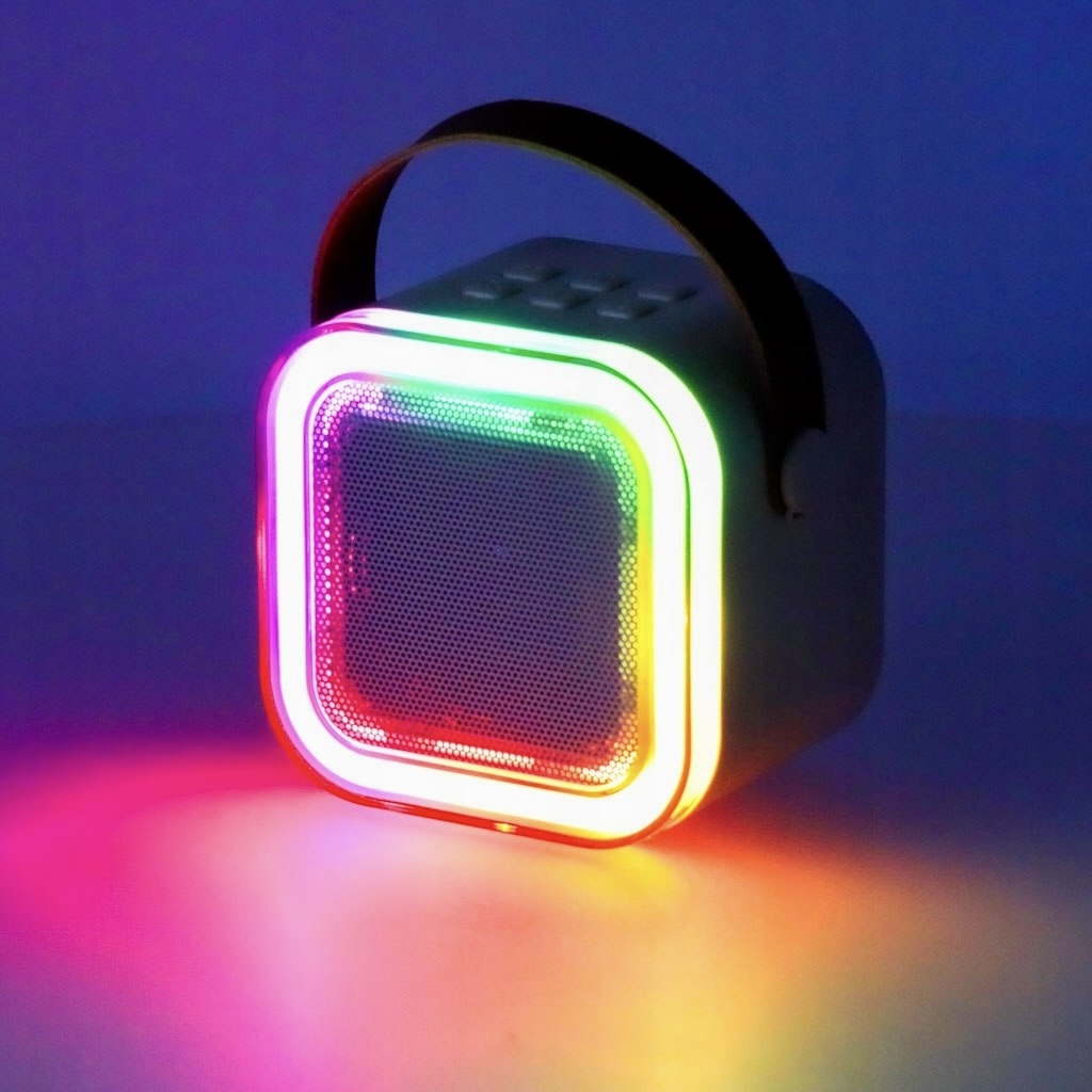 GŁOŚNIK BLUETOOTH KARAOKE RGB + MIKROFON USB SD LED 10W ZESTAW DLA DZIECI