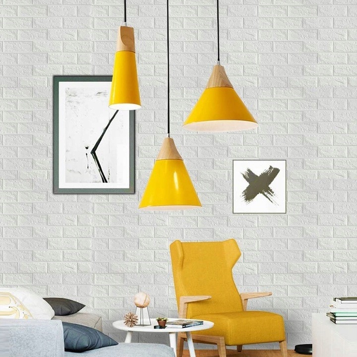 PANELE ŚCIENNE DO KUCHNI CEGŁA SAMOPRZYLEPNA ZESTAW 10 SZTUK ŁATWY MONTAŻ