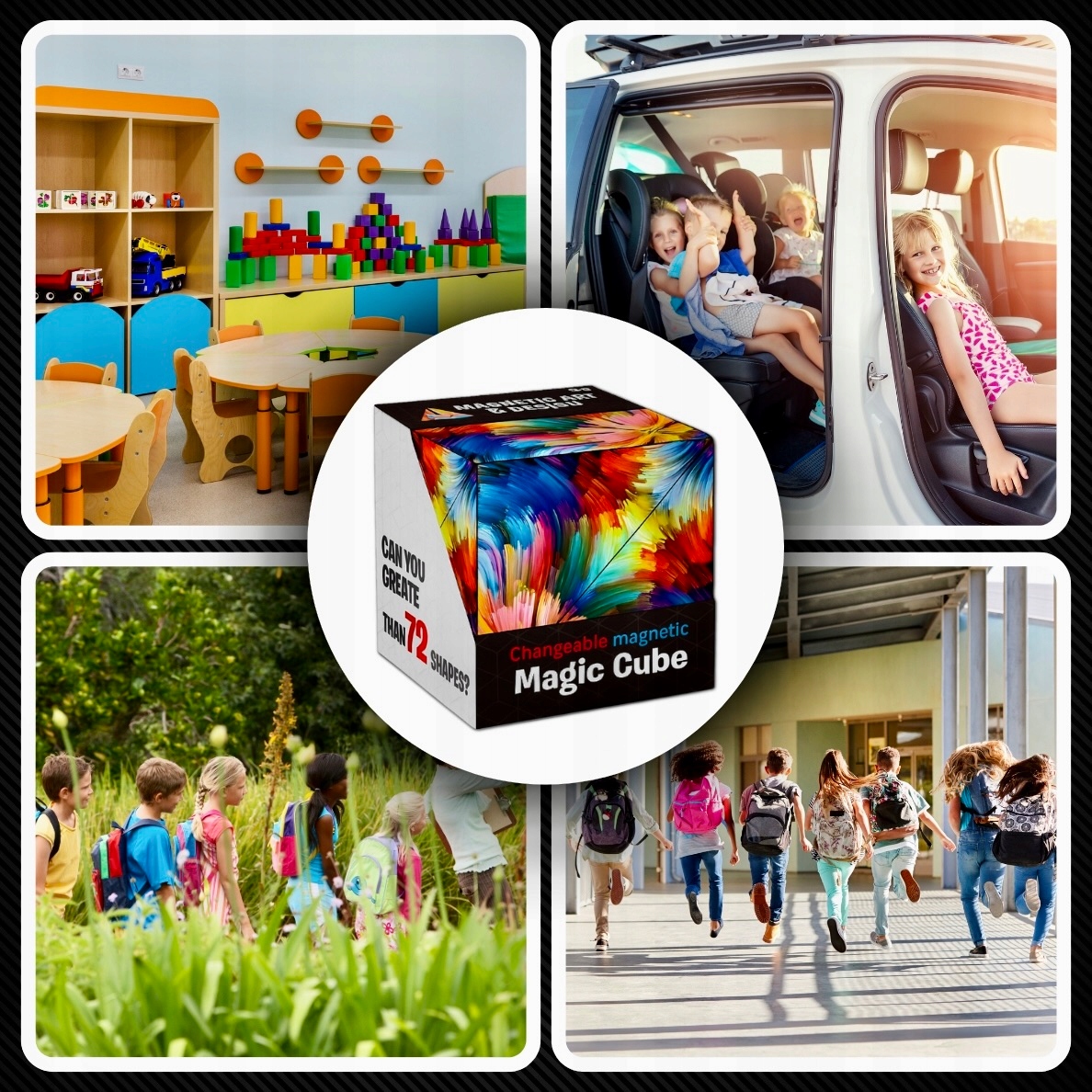 KOSTKA MAGNETYCZNA 3D FIDGET MAGIC CUBE ANTYSTRESOWA ZABAWKA 72 KSZTAŁTY