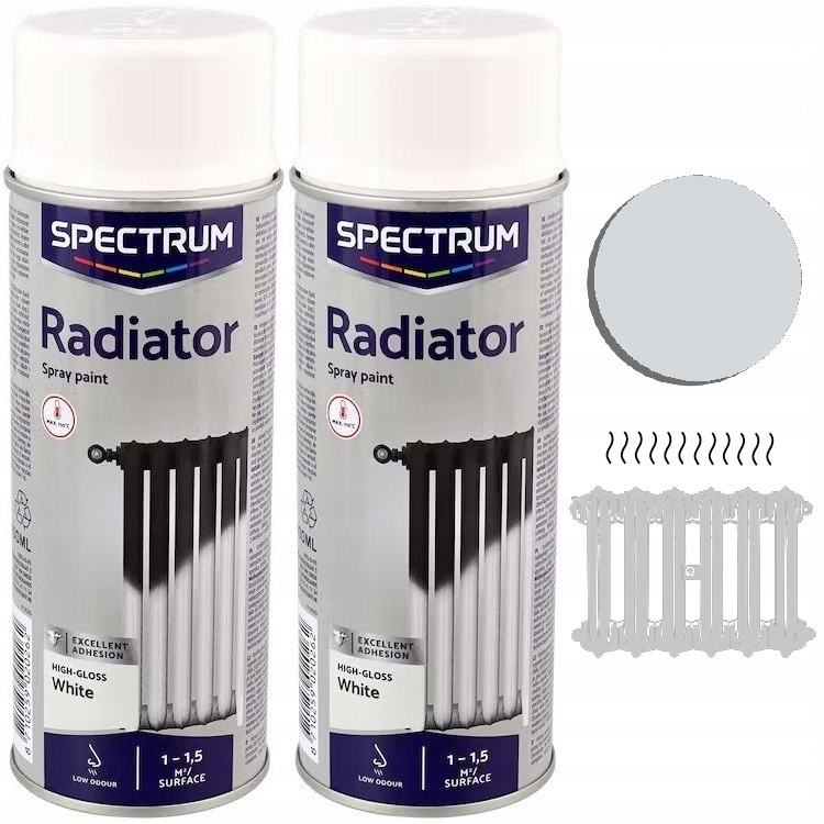 FARBA DO GRZEJNIKÓW KALORYFERÓW SPRAY POŁYSK BIAŁA