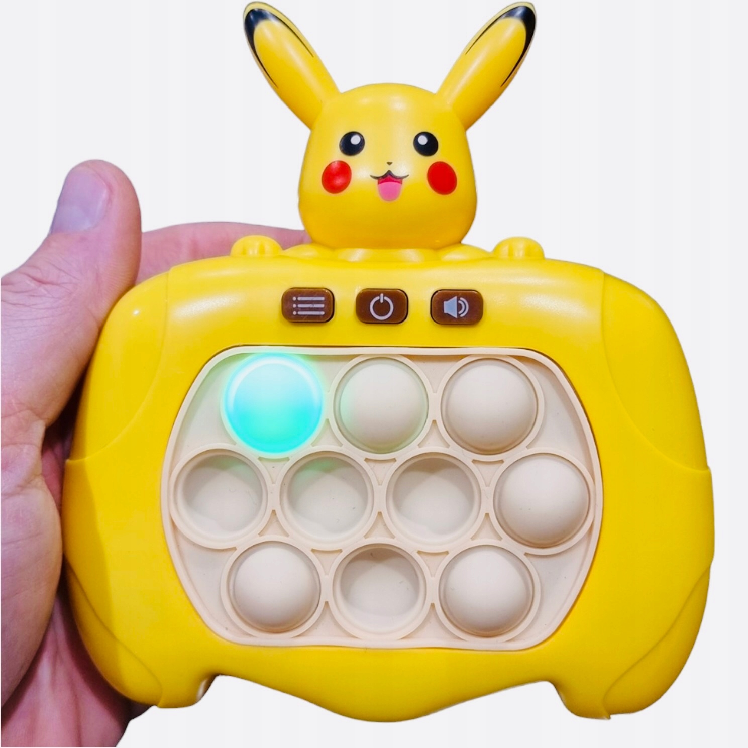 KONSOLA POP IT POKEMON PIKACHU GRA ELEKTRONICZNA ZRĘCZNOŚCIOWA SENSOR