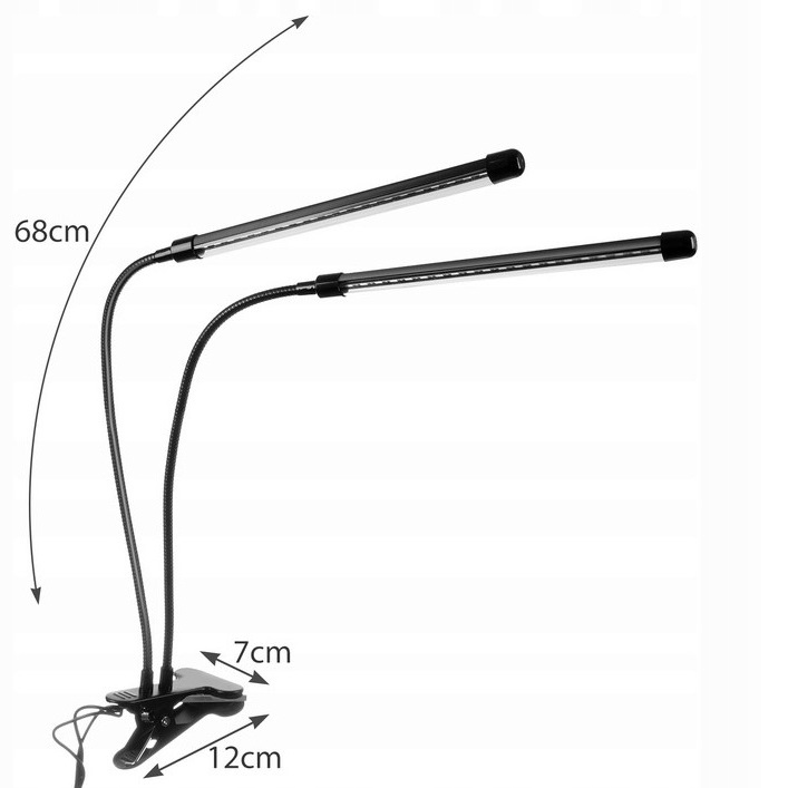 2 szt x LAMPA DO WZROSTU ROŚLIN 40 LED TIMER PILOT