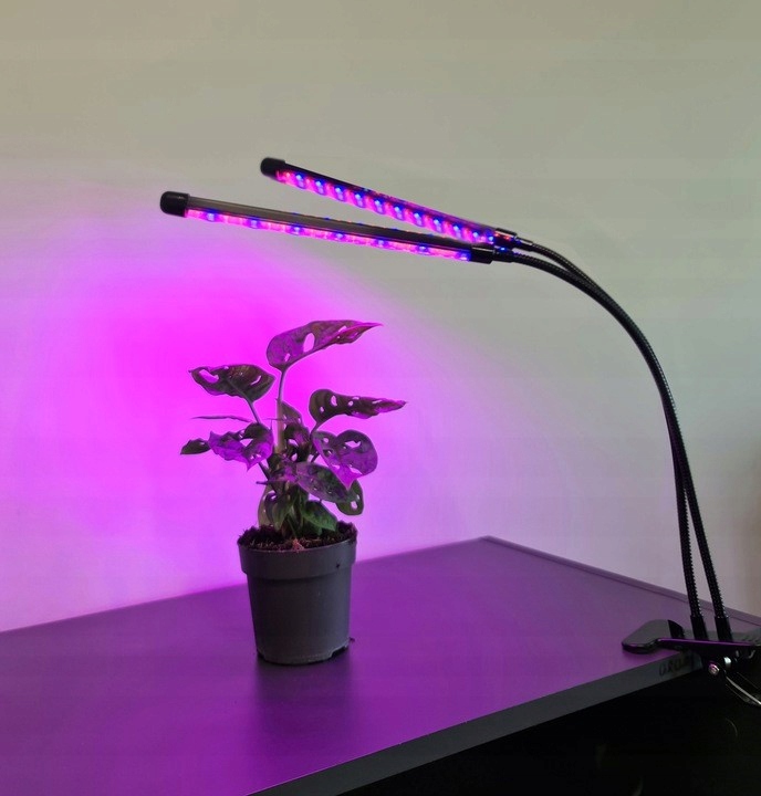 2 szt x LAMPA DO WZROSTU ROŚLIN 40 LED TIMER PILOT