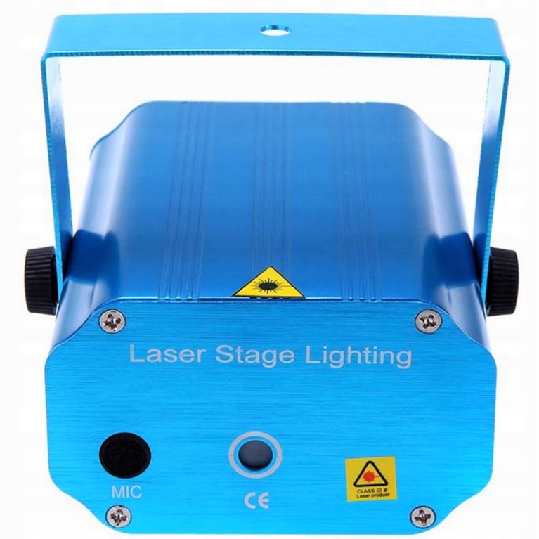 PROJEKTOR LASEROWY 3D LASER DISCO CZUJNIK DŹWIĘKU