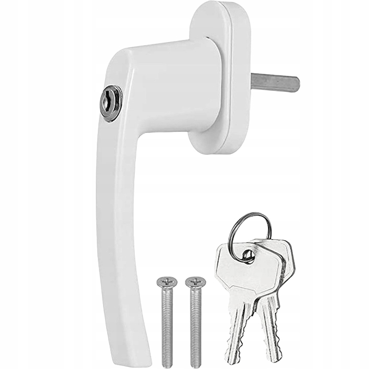 4x KLAMKA DO OKNA Z KLUCZYKIEM ZAMKIEM OKIENNA