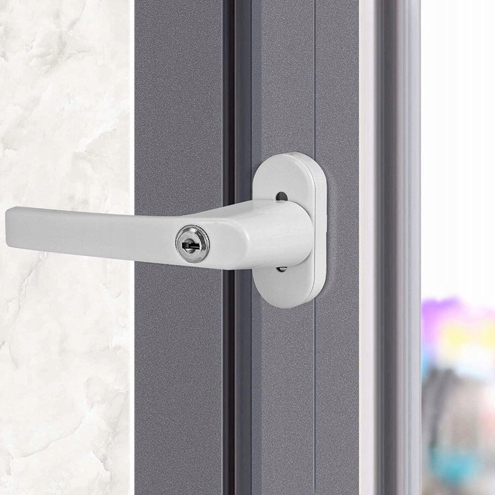 4x KLAMKA DO OKNA Z KLUCZYKIEM ZAMKIEM OKIENNA