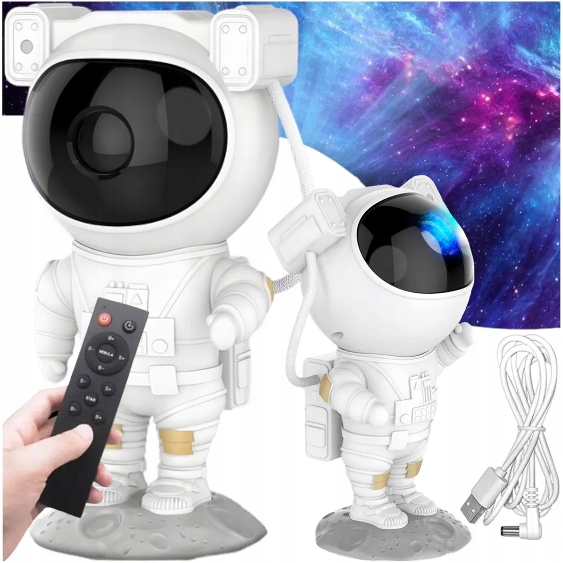 PROJEKTOR GWIAZD NIEBA LED LAMPKA NOCNA RZUTNIK DZIECI LASEROWY ASTRONAUTA
