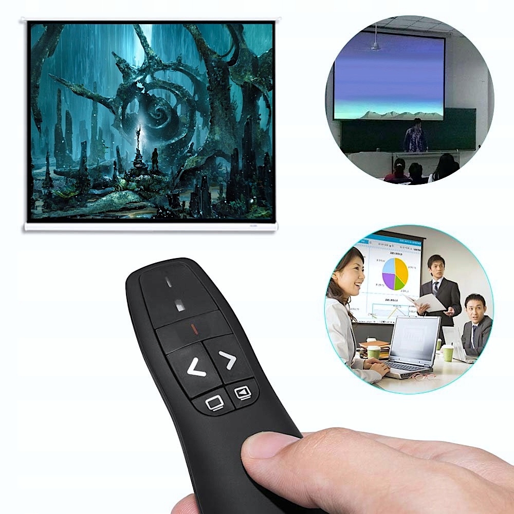 WSKAŹNIK PILOT SLAJDER DO PREZENTACJI PREZENTER LASEROWY CZARNY USB