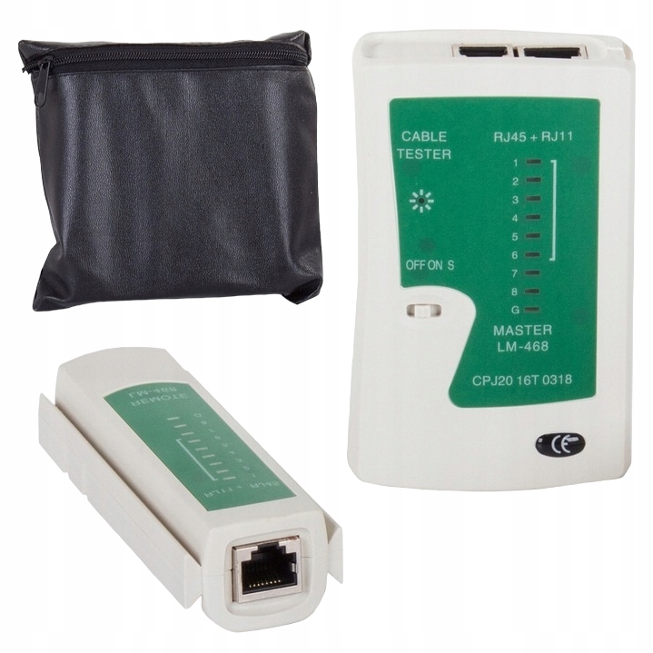 TESTER DO KABLI SIECIOWYCH SIECIOWY RJ45 RJ11 ETUI