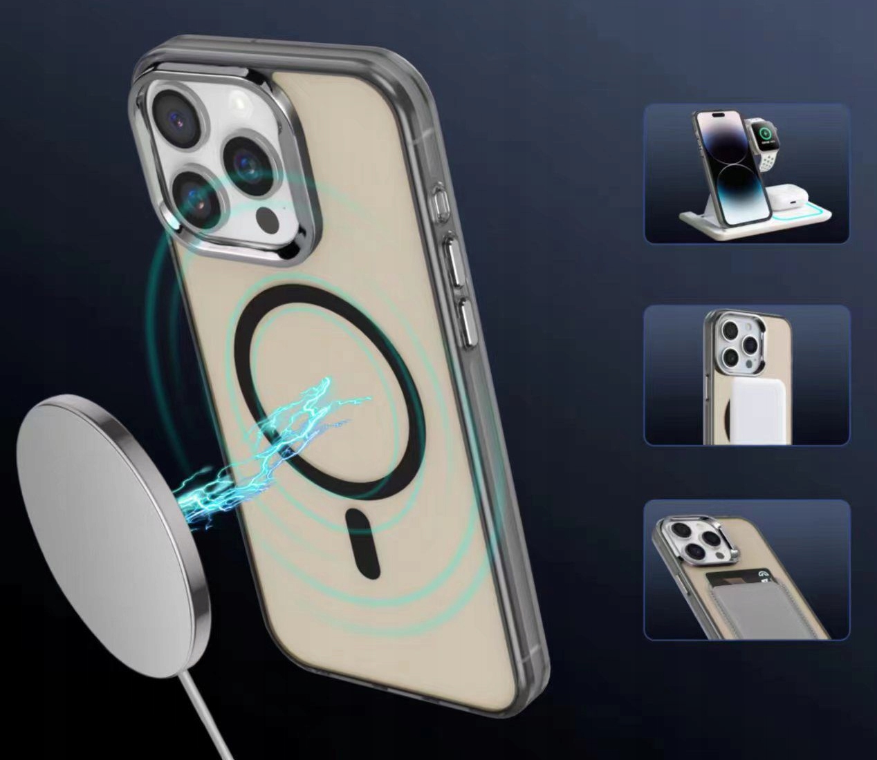 Etui do IPHONE 15 magsafe wzmacniane obudowa matowy kolory + folia ochronna