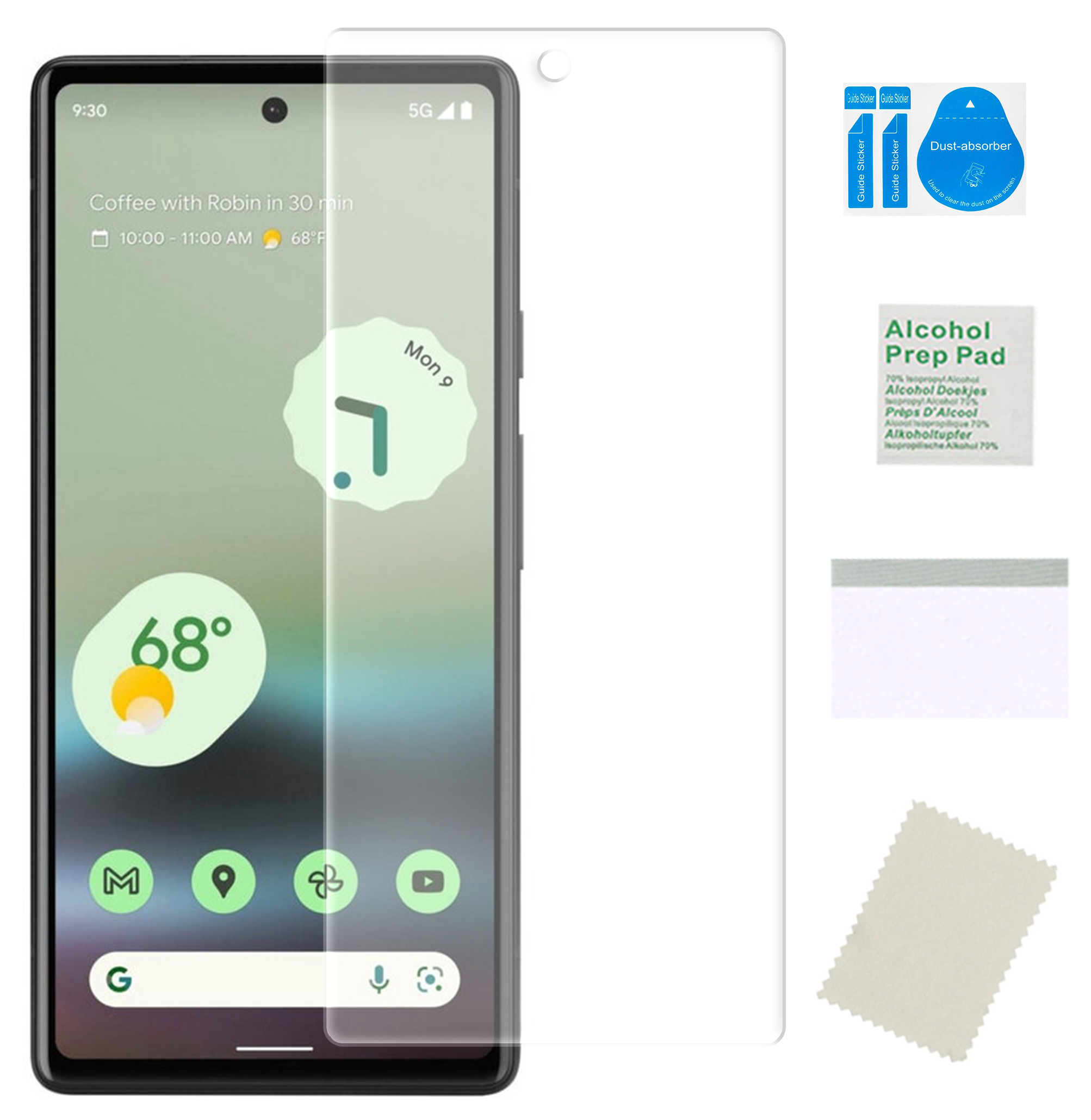 Folia ochronna hydrożelowa do GOOGLE PIXEL 6A na ekran szkło nie pęka TPU