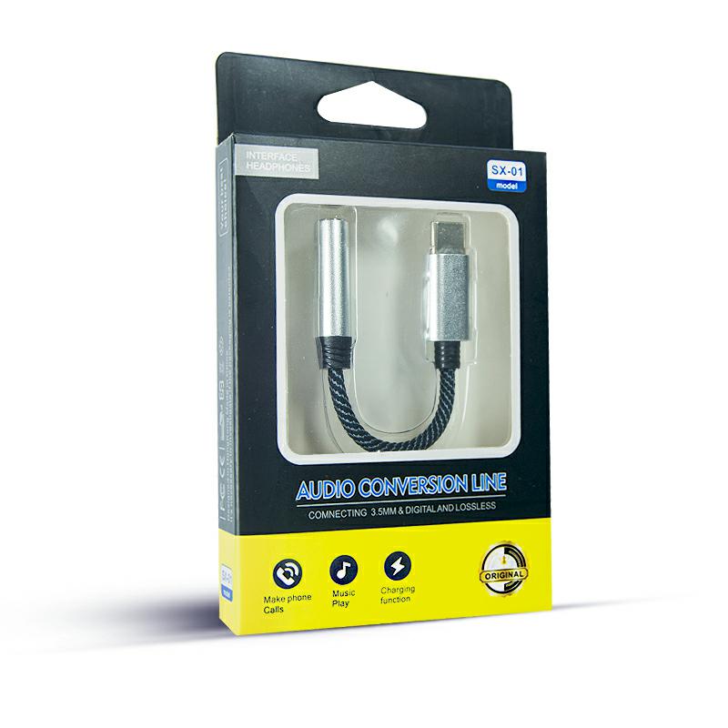 ADAPTER DIGITAL TYPE C-3.5mm SX-01 silve