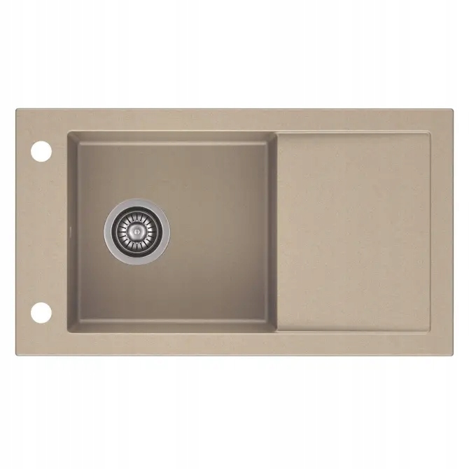 Zlewozmywak granitowy 1 komorowy z ociekaczem MARS 76cm Beż 20