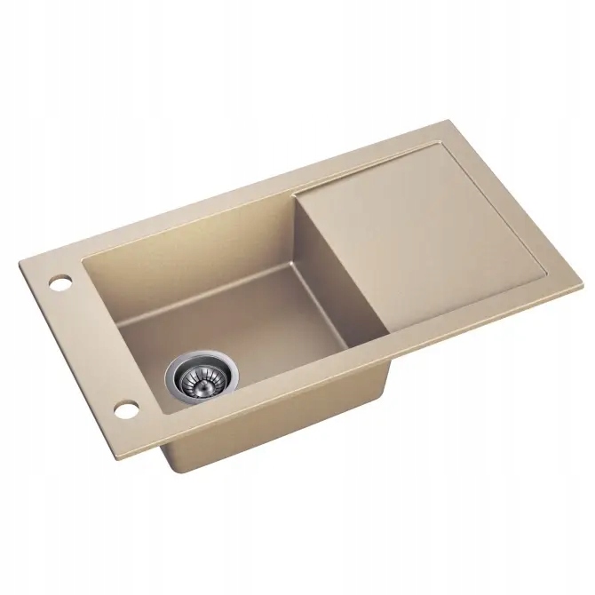 Zlewozmywak granitowy 1 komorowy z ociekaczem MARS 76cm Beż 20