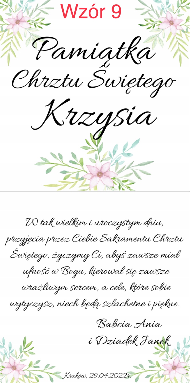 Pamiątka Chrztu Świętego pudełko na pieniądze