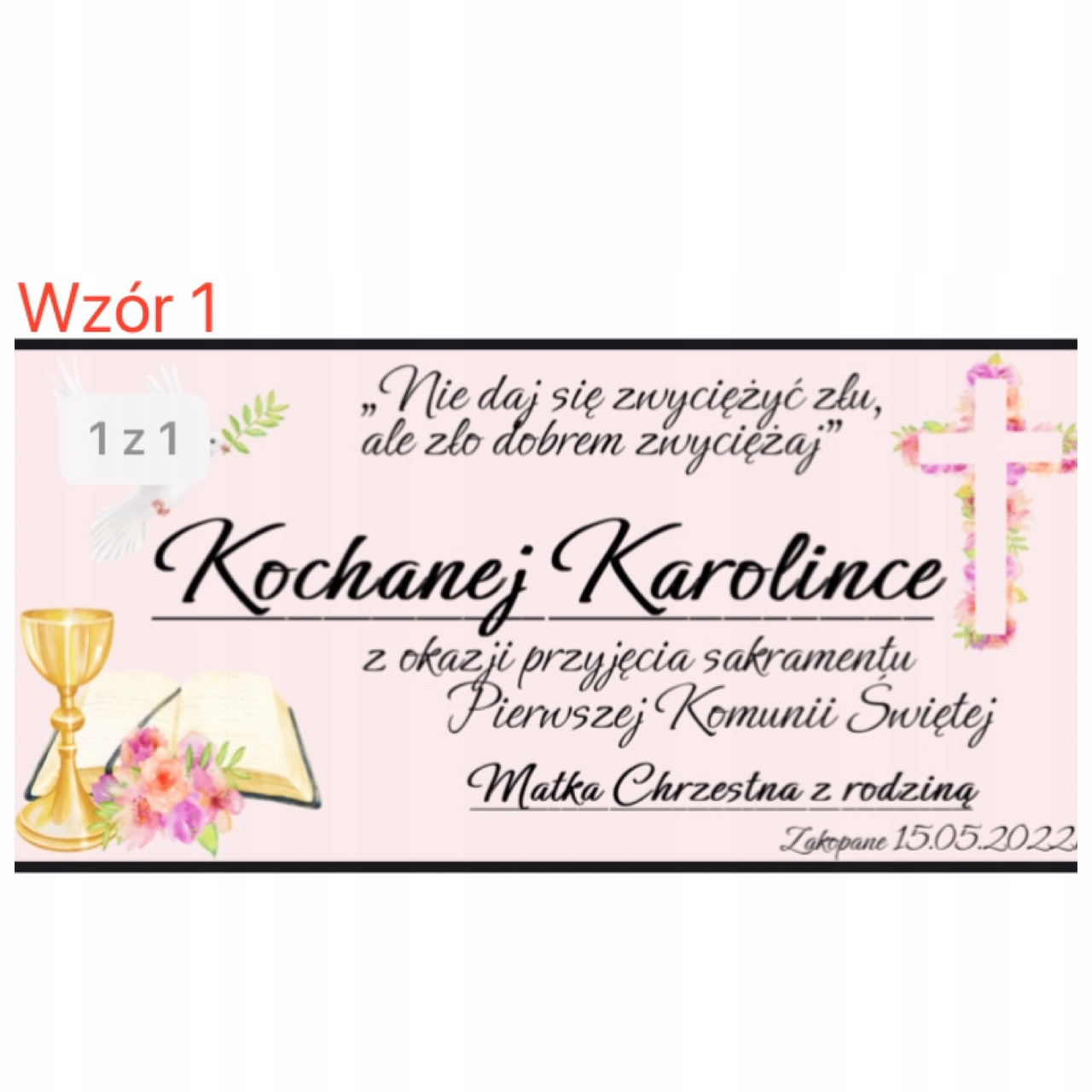 Personalizowane pudełko na banknoty prezent komuni