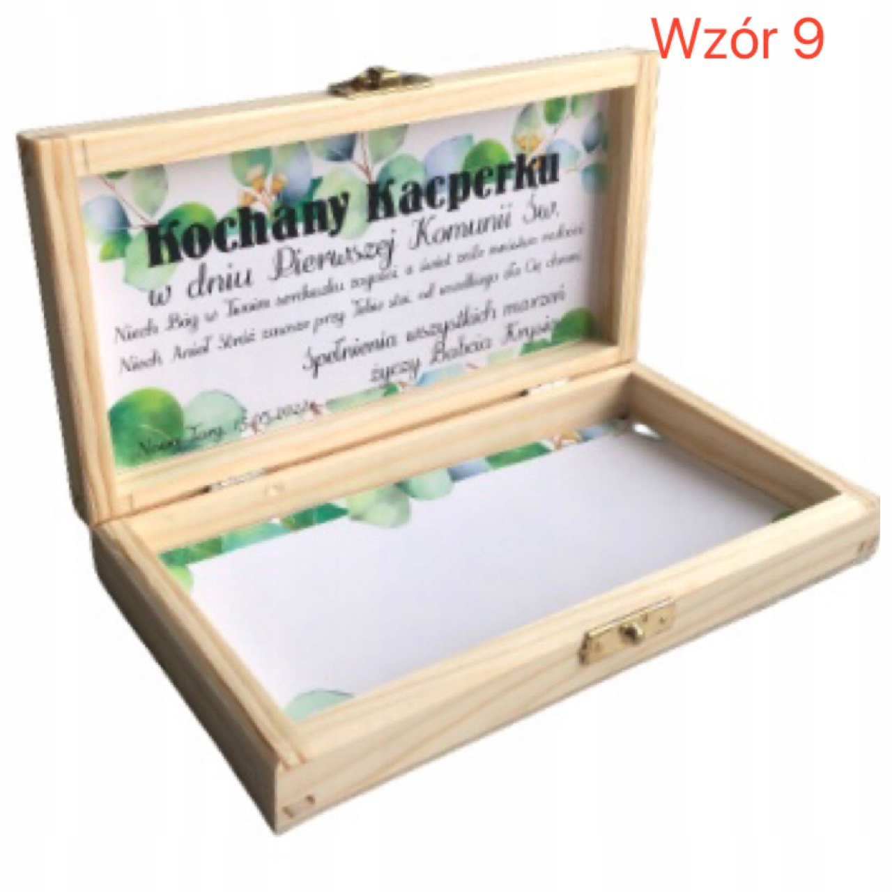 Personalizowane pudełko na banknoty prezent komuni