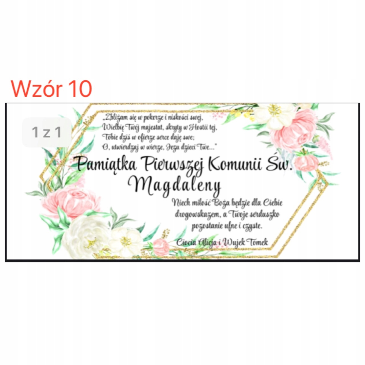 Personalizowane pudełko na banknoty prezent komuni