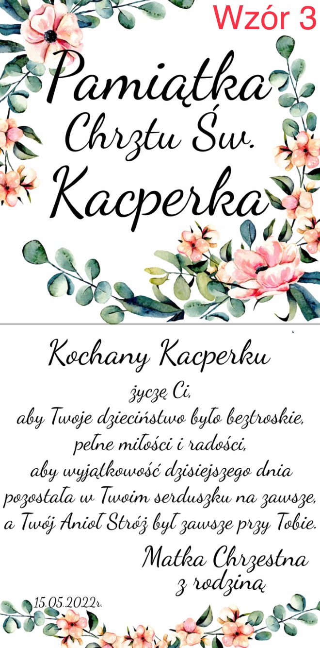 Personalizowane drewniane pudełko na Chrzciny