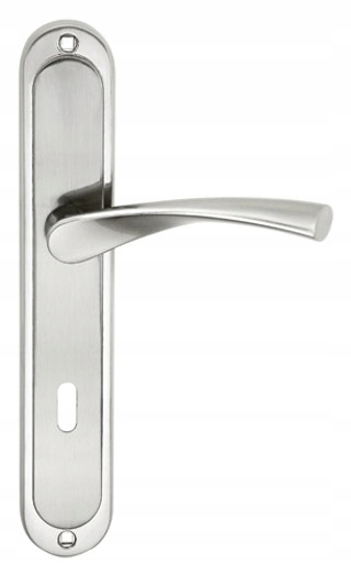 Klamka do drzwi łazienkowych SREBRNA ROMA 90 do WC