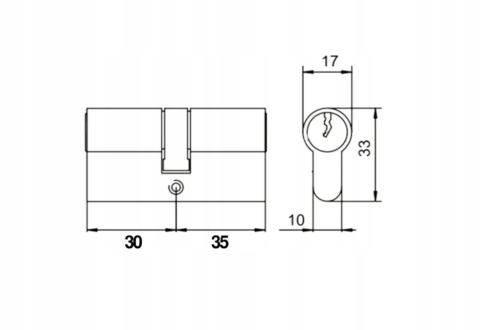 Wkładka SREBRNA do zamka 30x40 M&D NIKIEL