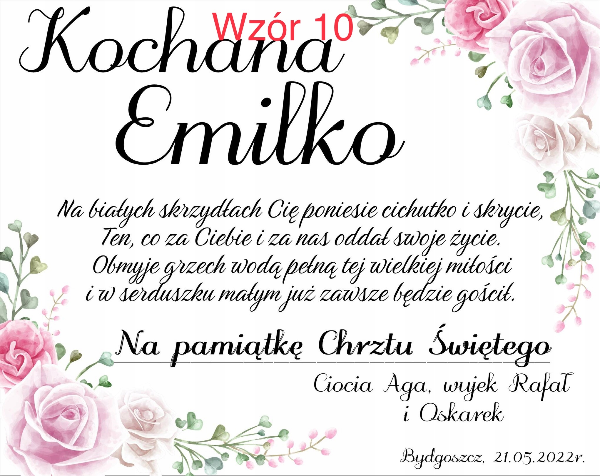 Prezent na chrzest w drewnianym pudełku Biblia