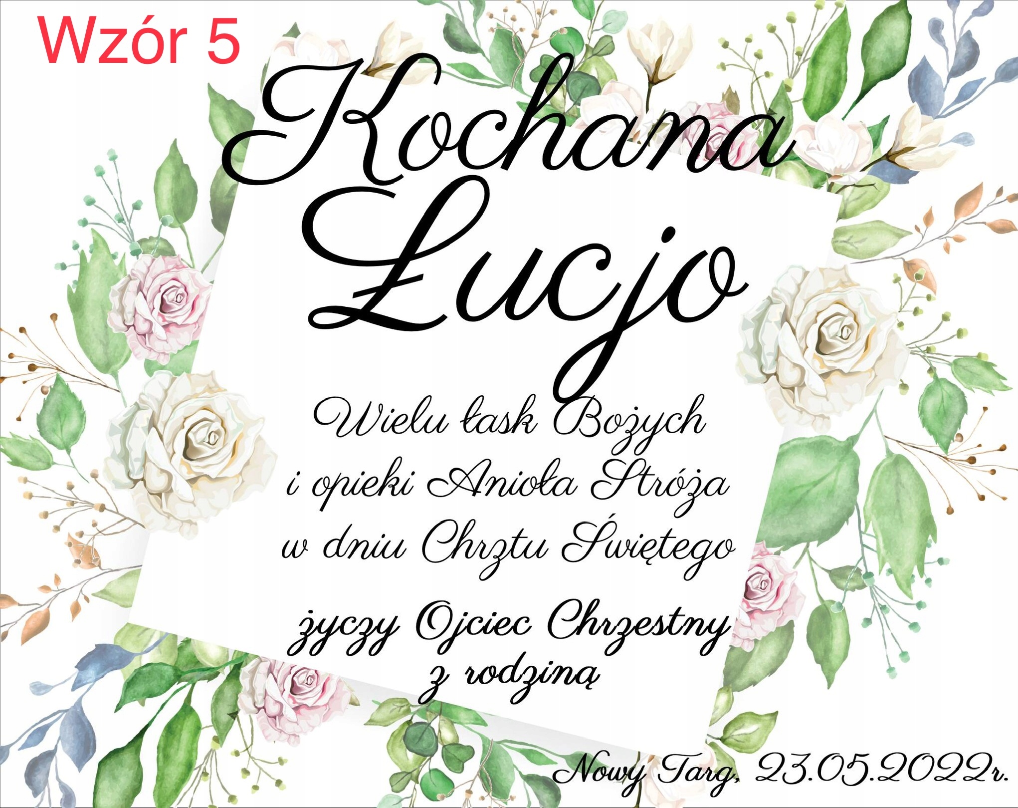 Pamiątka Chrztu Świętego prezent od chrzestnego