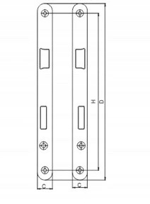 Zamek wpuszczany YETI 72/55 WC PRAWY CZOŁO 235mm