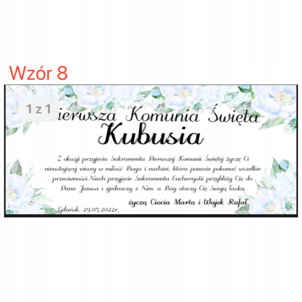 Personalizowane pudełko na banknoty prezent komuni