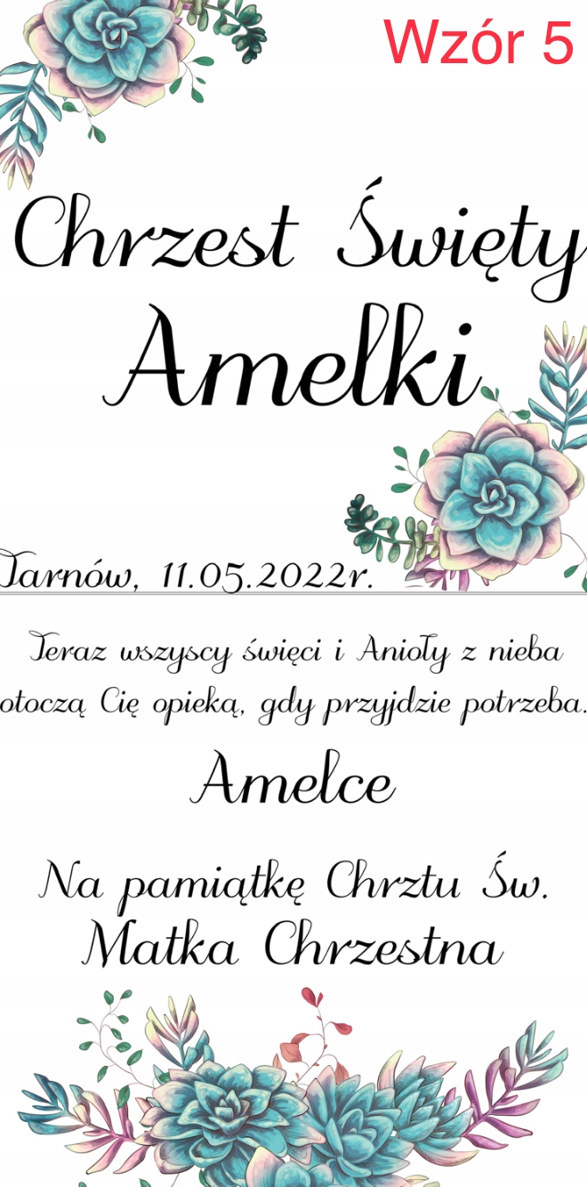 Personalizowane drewniane pudełko na Chrzciny