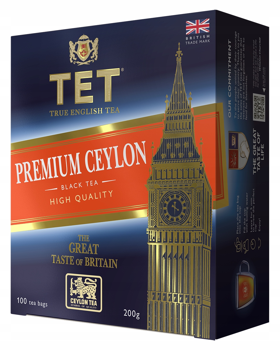 TET Premium Ceylon Black Tea 100 torebek