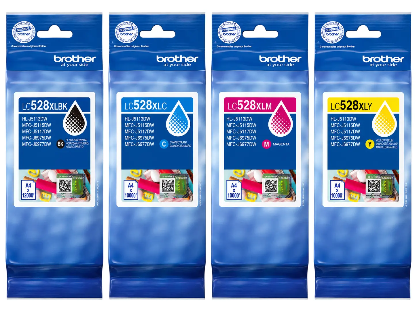 4 x Oryginalny Tusz Brother LC-528XL